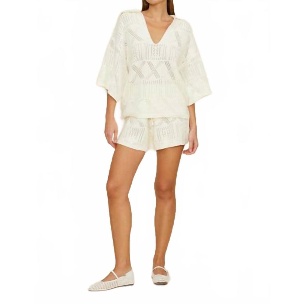 NEW LUCY PARIS alia oversized knit top in cream